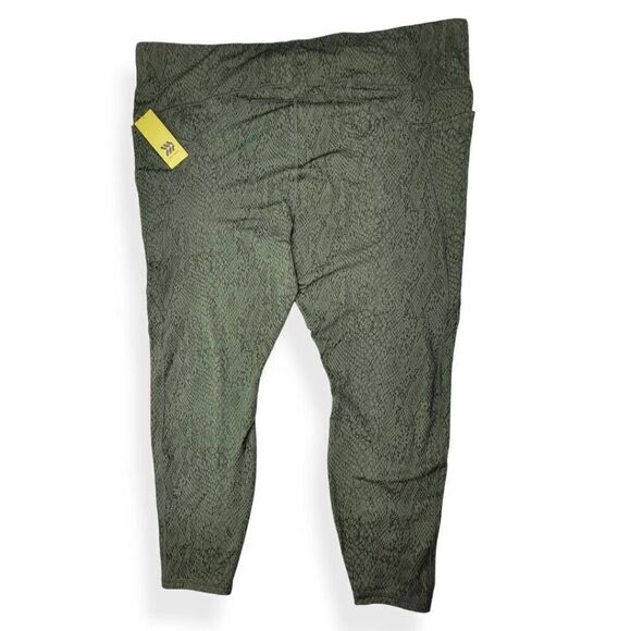 All In Motion Olive Green Snake Print  Leggings 4X - Picture 2 of 5